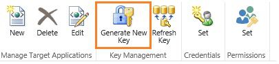 Generate New Key in share point